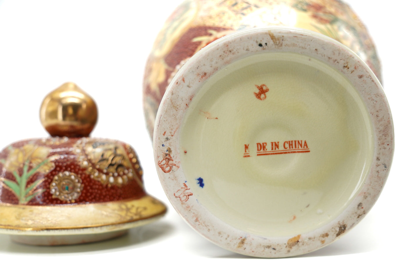 Vase ancien en porcelaine de style Satsuma