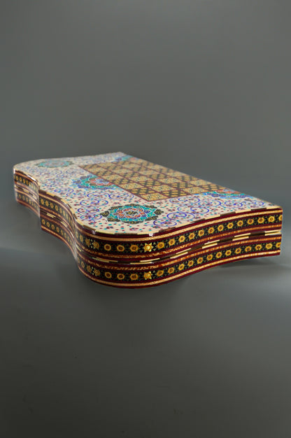 Persian marquetry backgammon and chess board - Unique piece