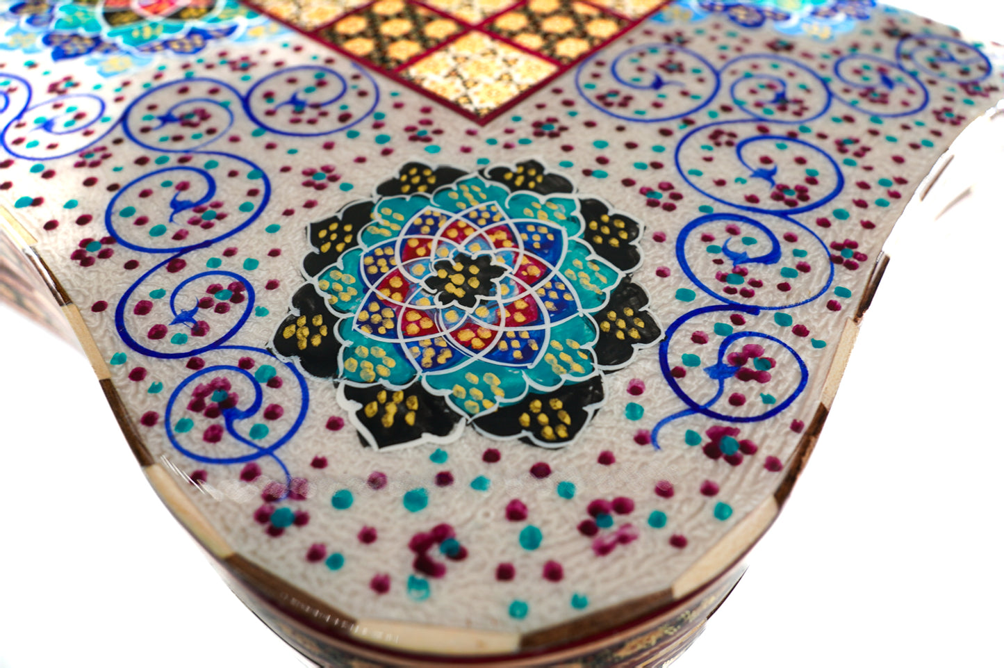 Persian marquetry backgammon and chess board - Unique piece