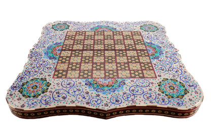 Persian marquetry backgammon and chess board - Unique piece