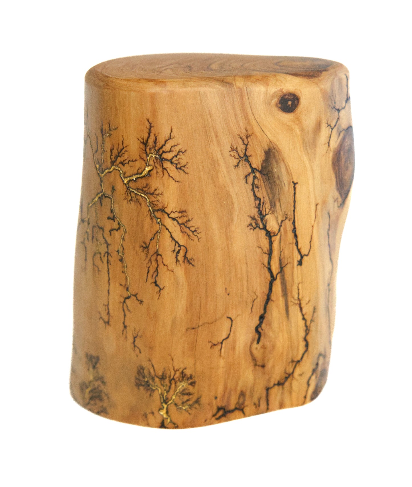 Olive wood – Fractal decoration and gold leaf gilding