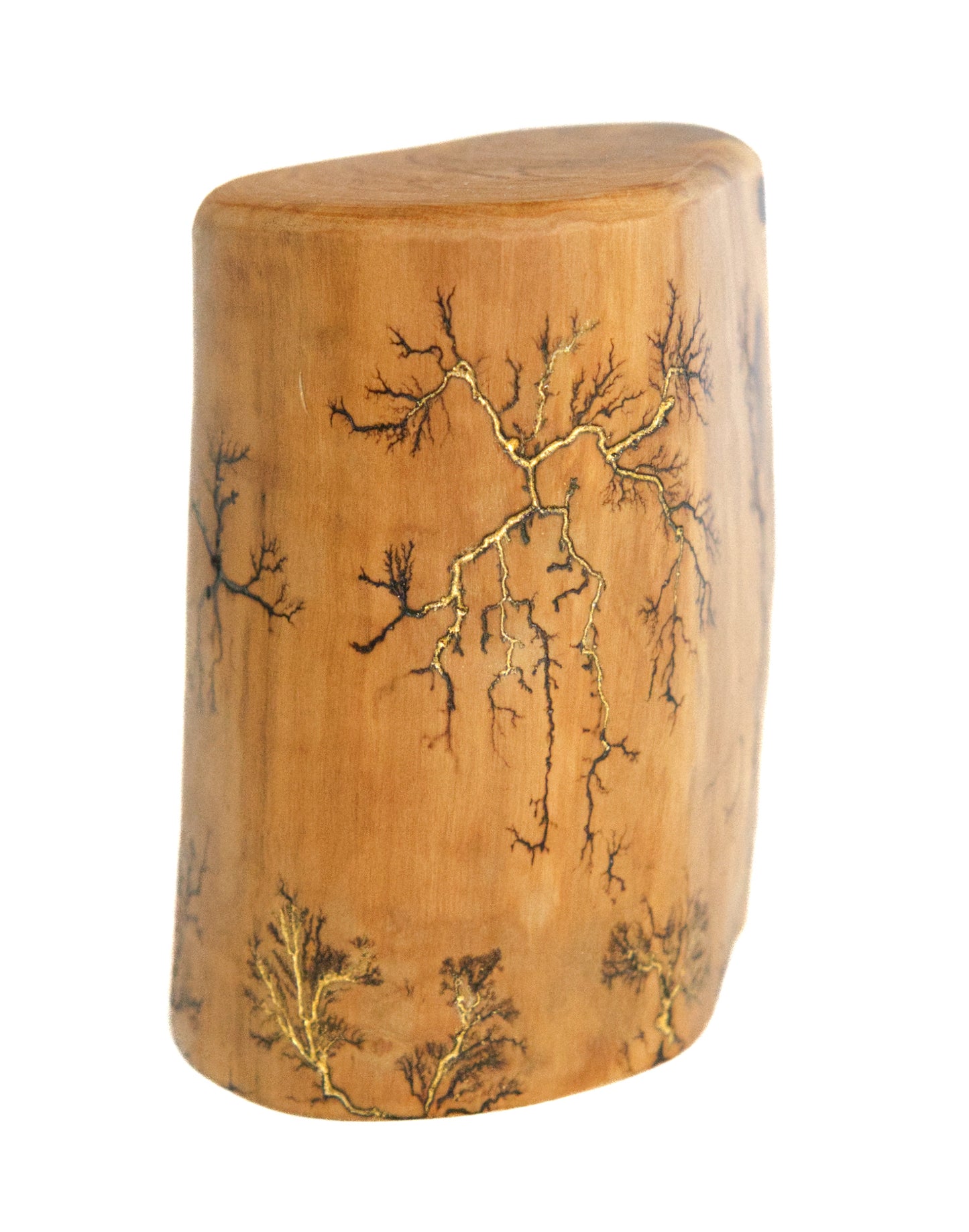Olive wood – Fractal decoration and gold leaf gilding