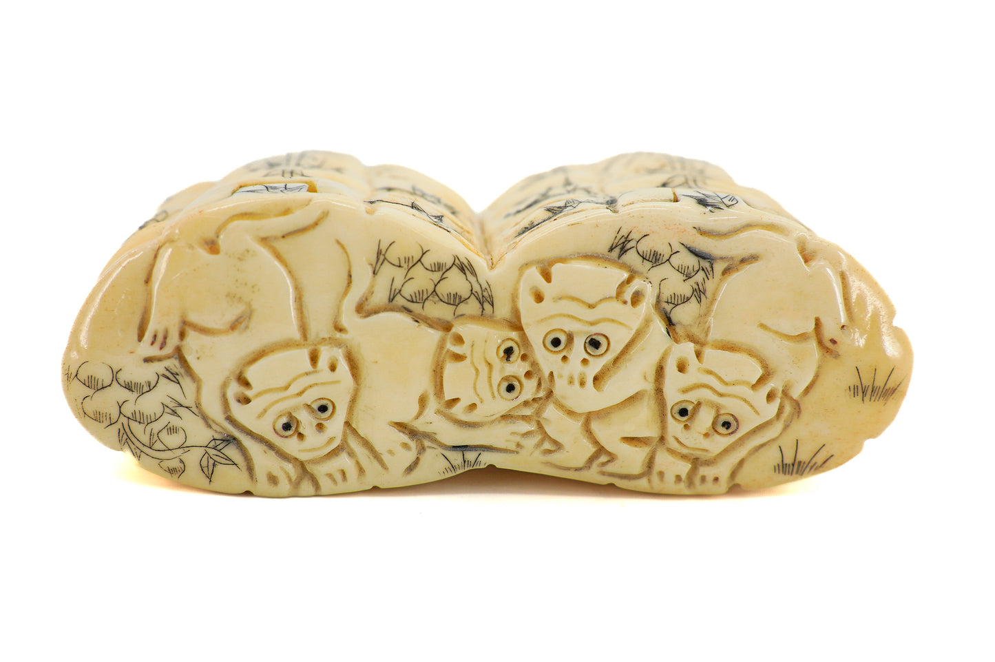 Antique carved opium box