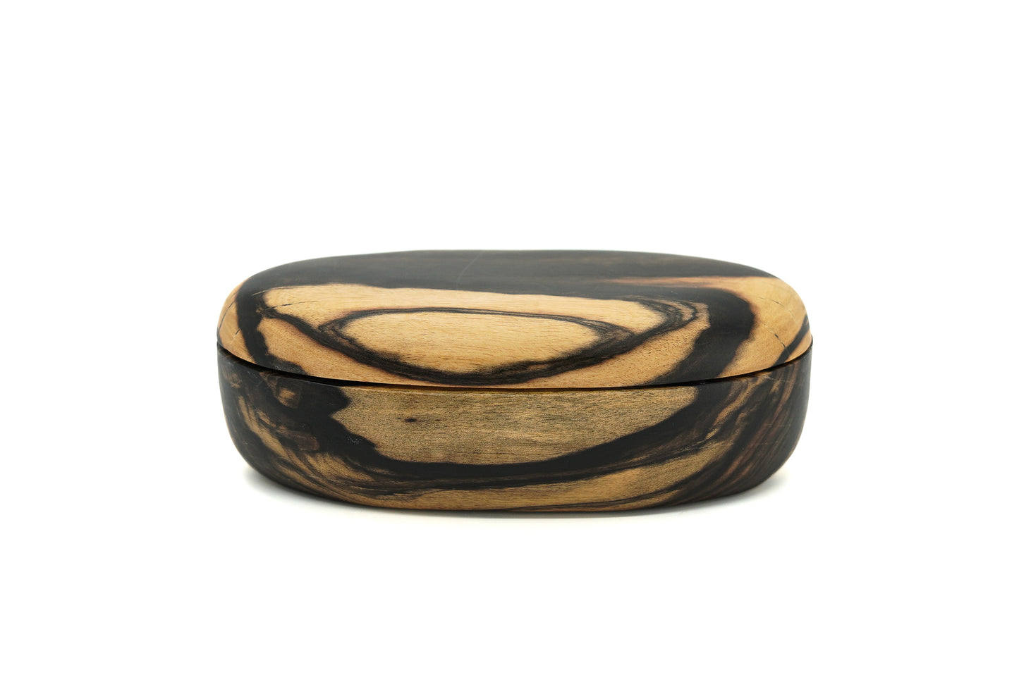Large White Ebony Pebble Box