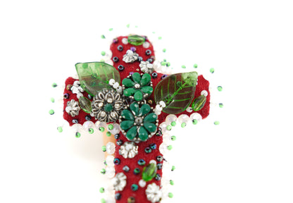 Red Cross Brooch - Unique Piece