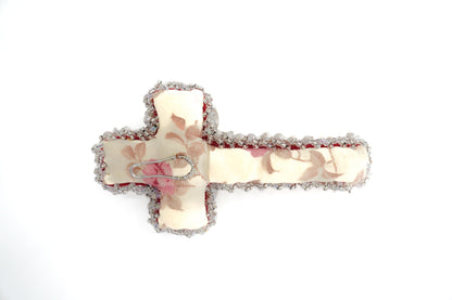 Floral Cross Brooch - Unique Piece