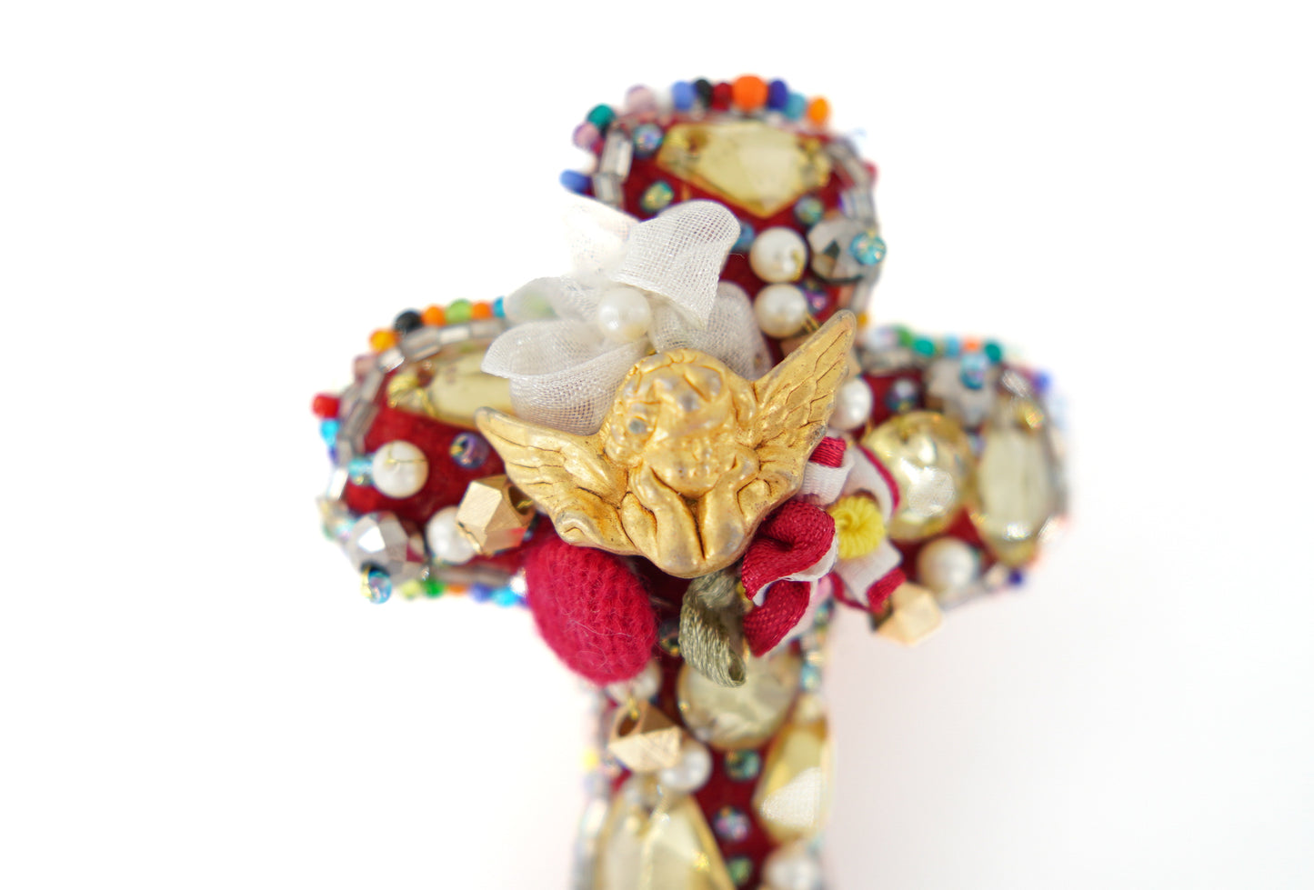 Angelic Cross Brooch - Unique Piece