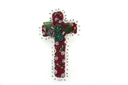 Red Cross Brooch - Unique Piece