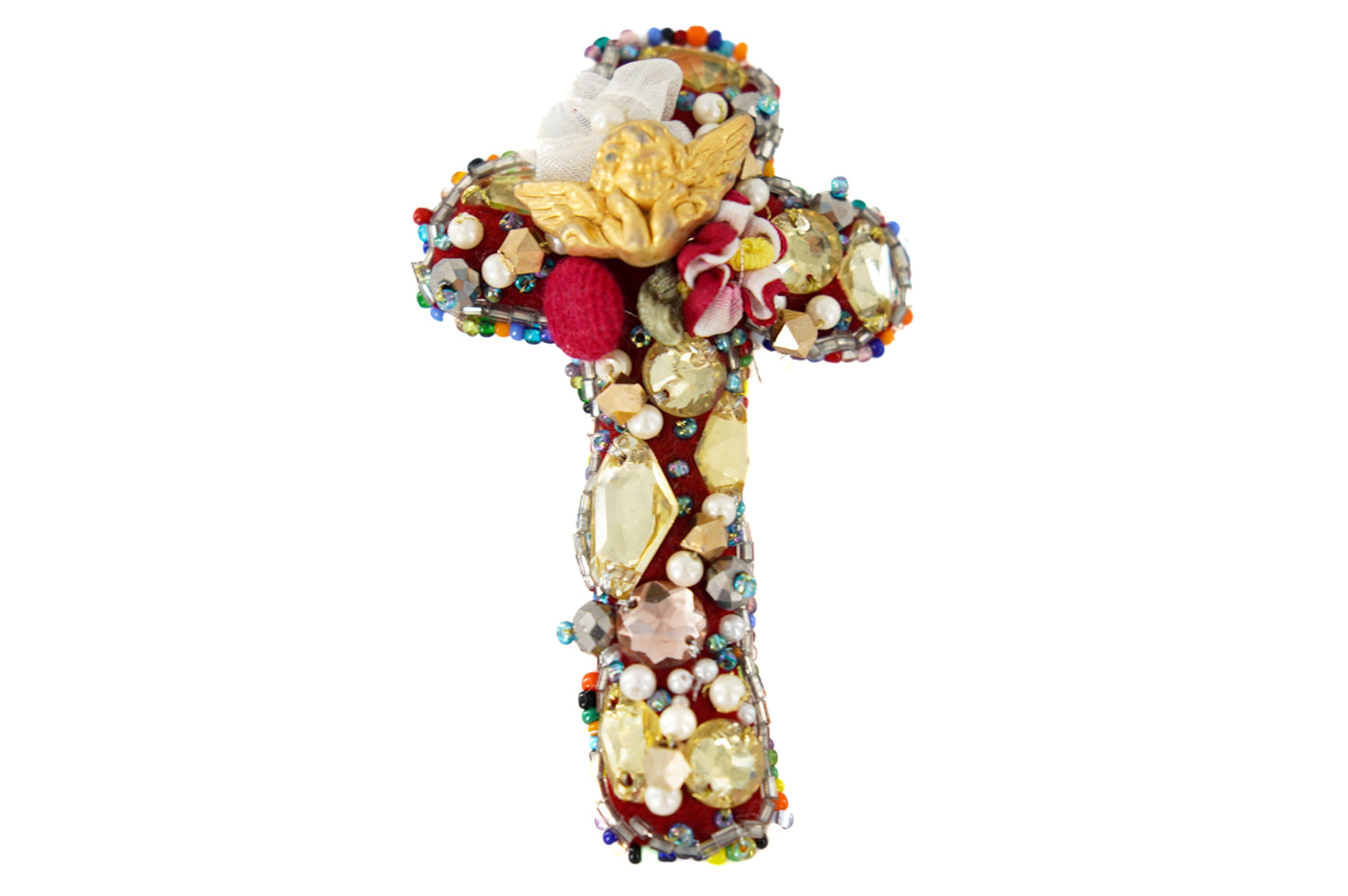 Angelic Cross Brooch - Unique Piece