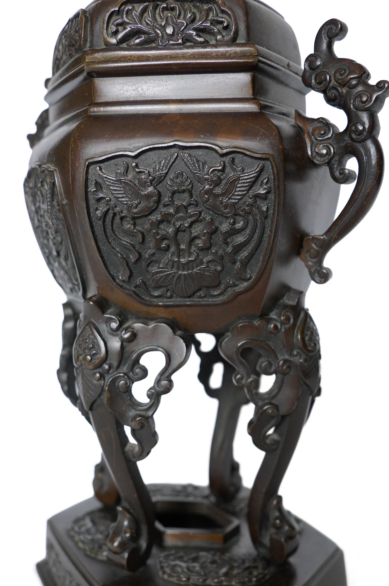Brule-encens chinois ancien en bronze- Xianglu