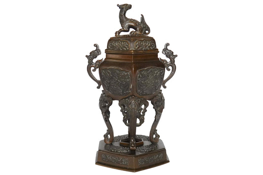 Brule-encens chinois ancien en bronze- Xianglu