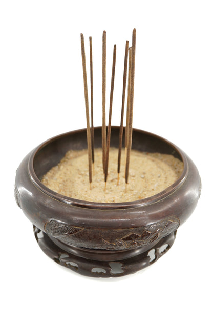 Patinated bronze incense burner