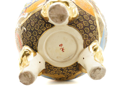 Brûle parfum Satsuma en porcelaine polychrome