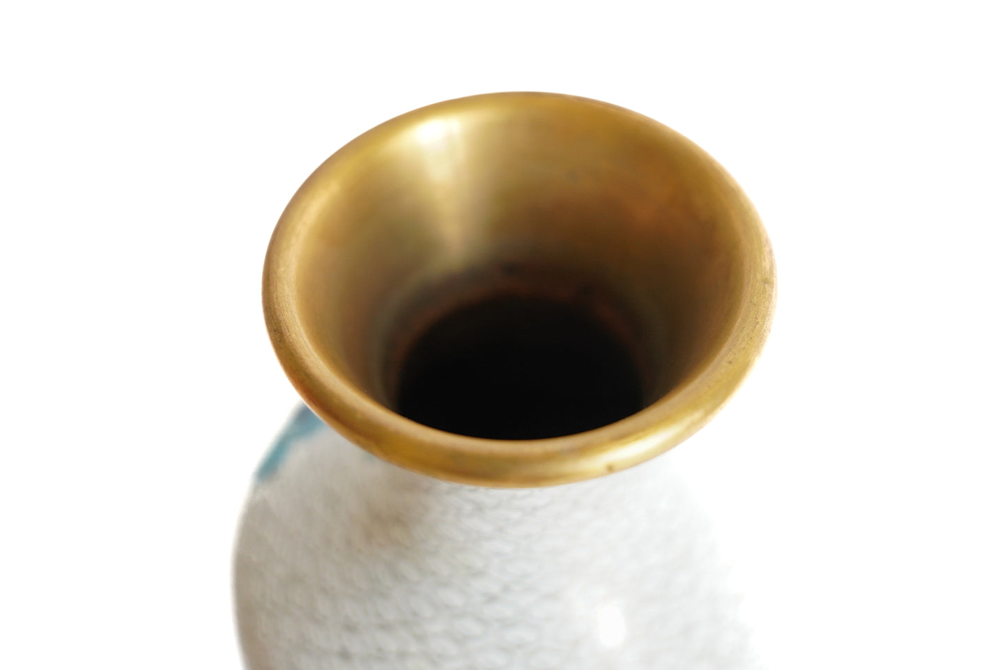 Vase en émail Cloisonné bleu