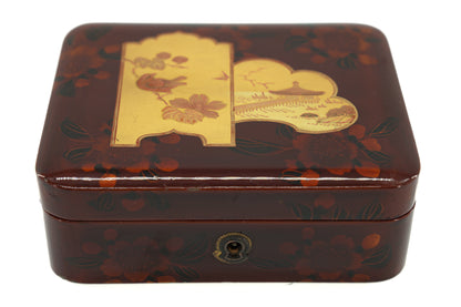 Lacquer and gold powder box - Asian art