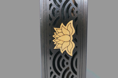 Coffret à encens Ebène "Nénuphar" - Grand modèle