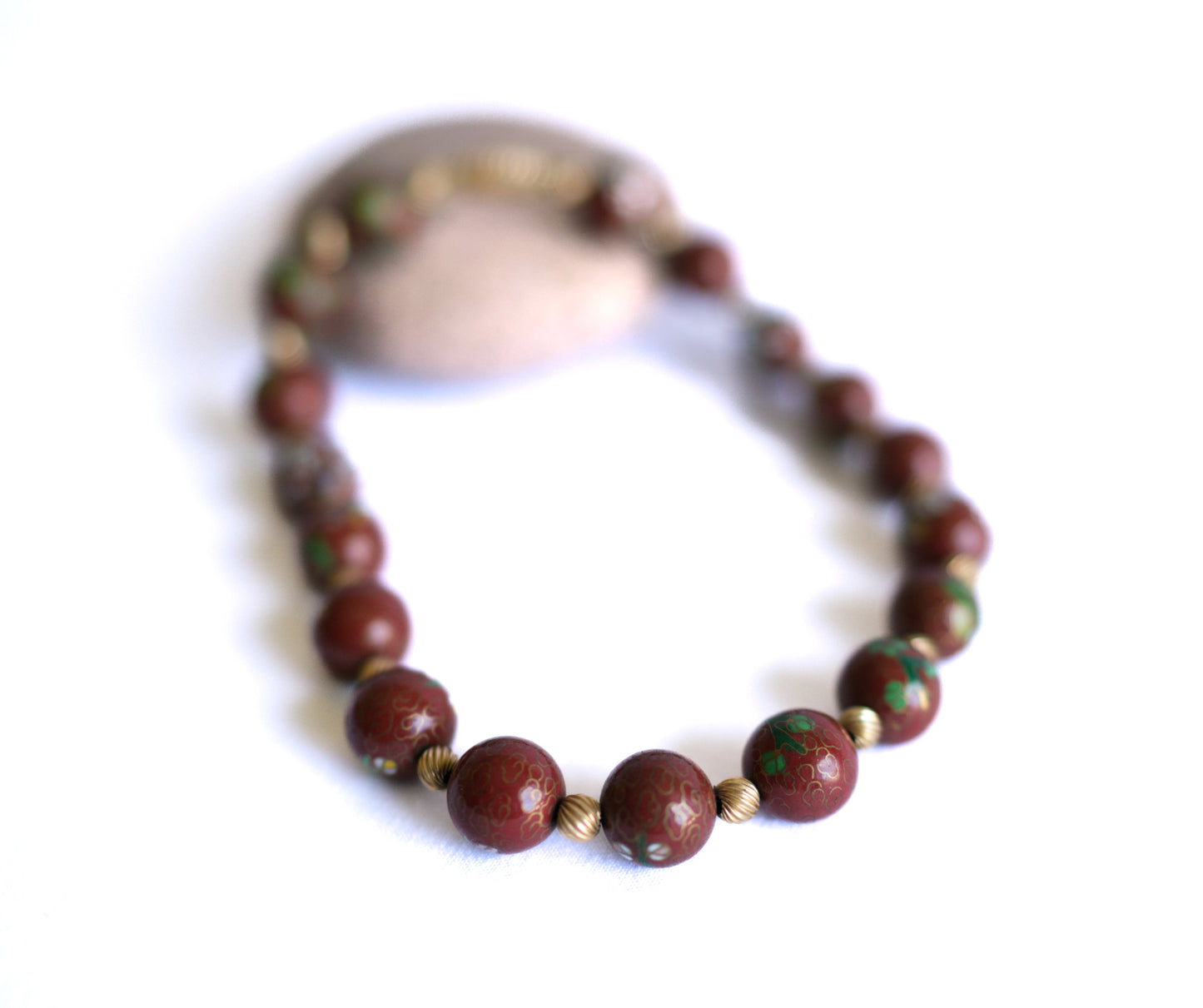 Antique Cloisonné Necklace - China