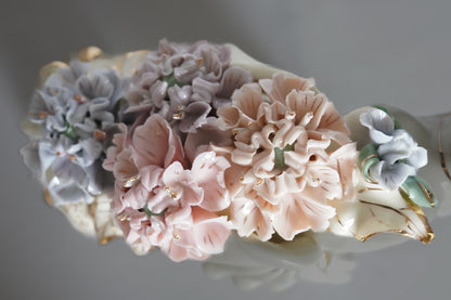 Grand Elephant en porcelaine - style Capodimonte