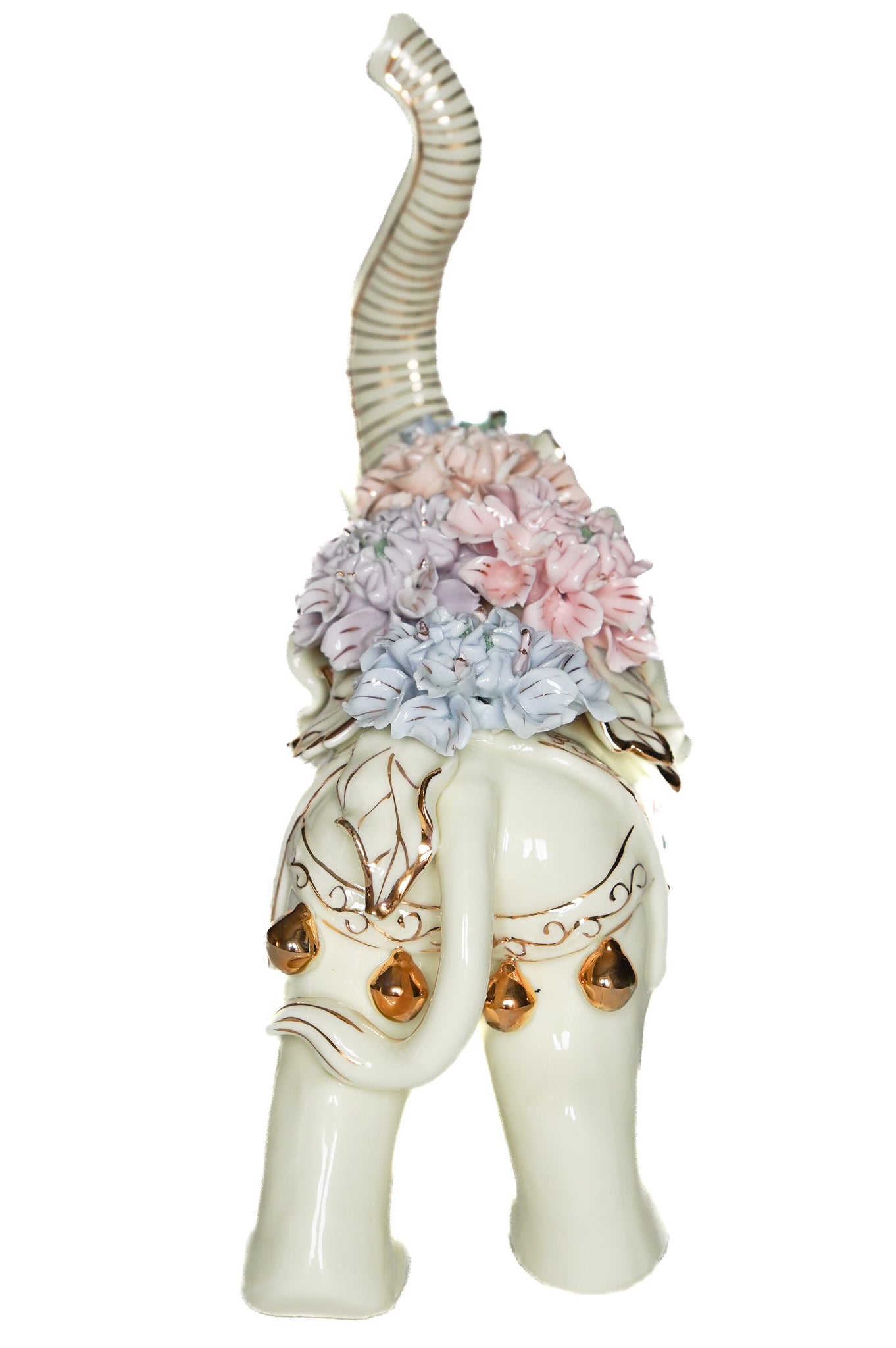 Grand Elephant en porcelaine - style Capodimonte