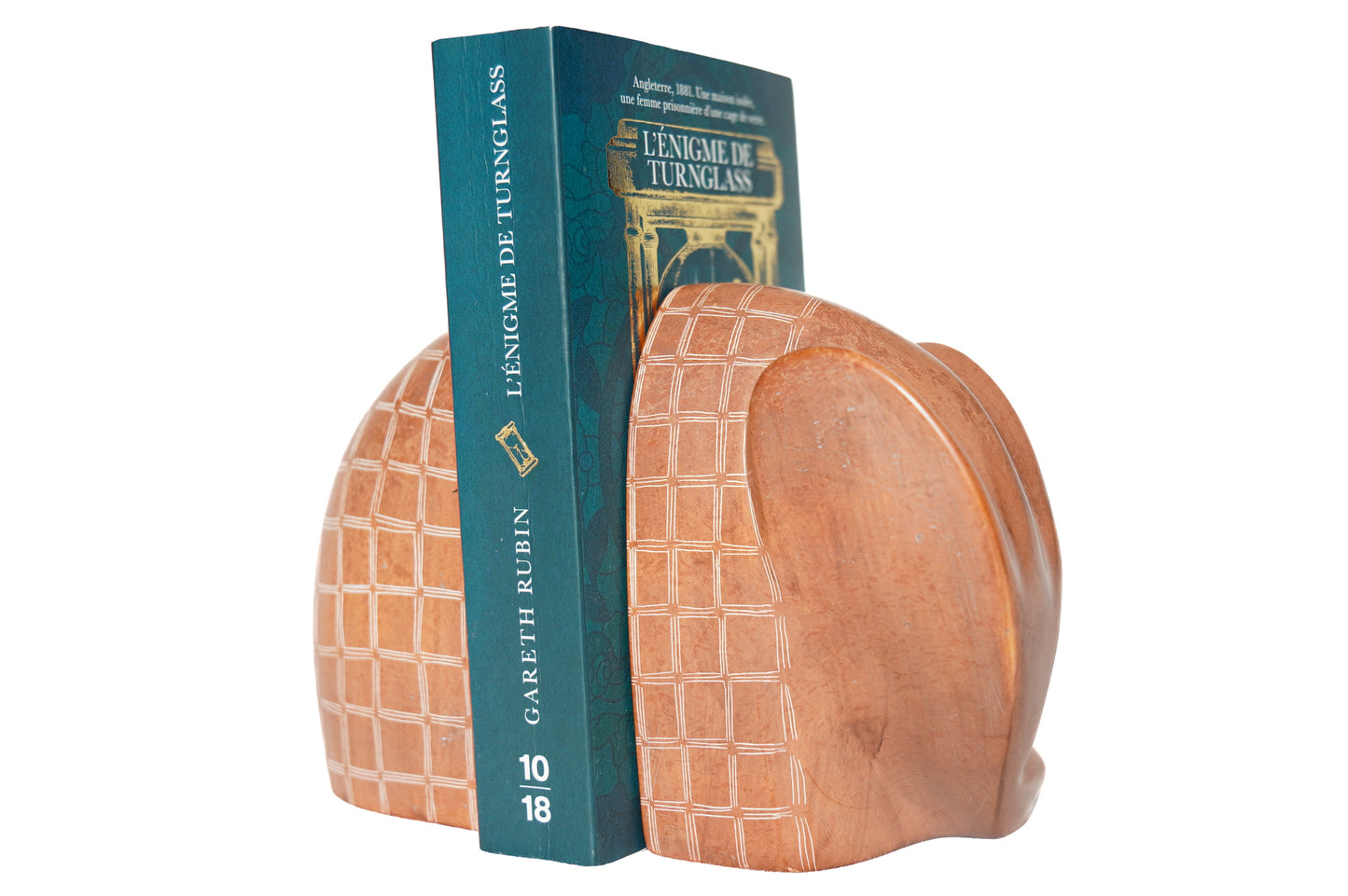 Serre-livres Elephant en stéatite