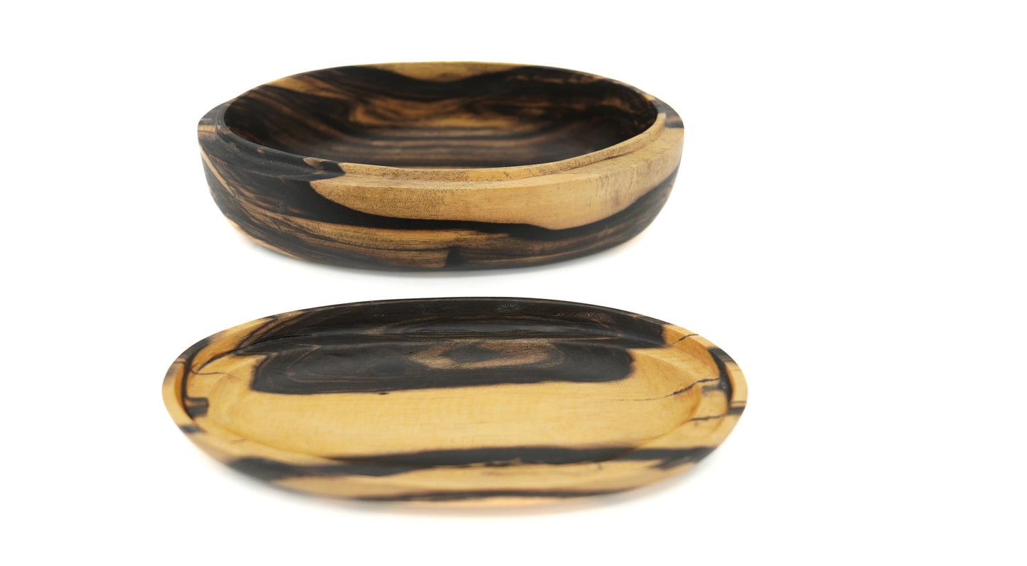 Large White Ebony Pebble Box