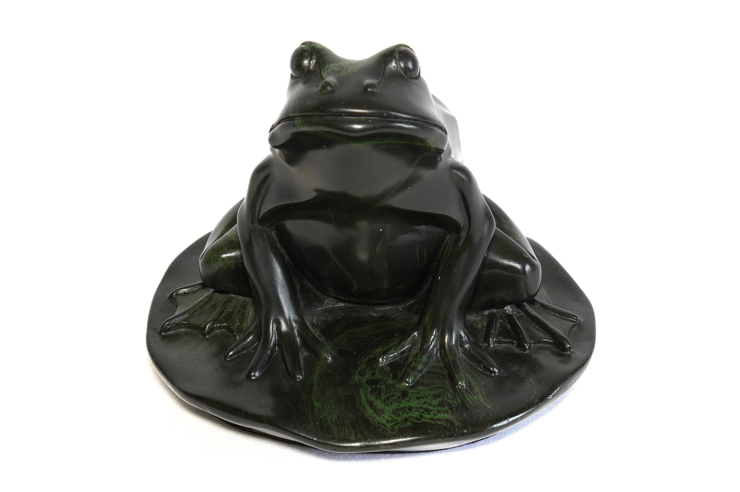 Frog on a water lily made of reconstituted marble