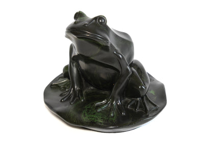 Frog on a water lily made of reconstituted marble