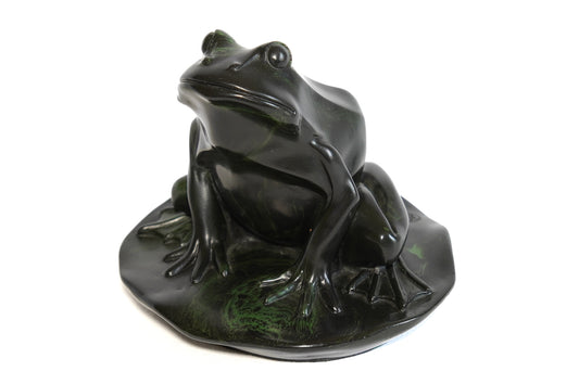 Frog on a water lily made of reconstituted marble