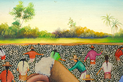 Naïve painting signed Julian Coché Mendoza