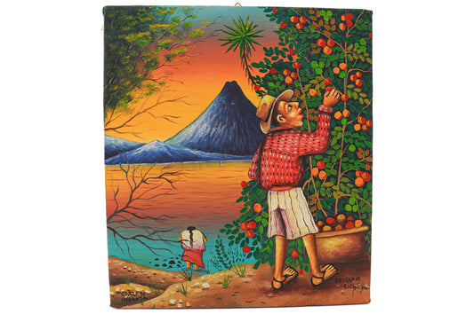 Naïve painting signed Gregorio Coche Mendoza