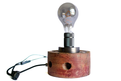 Elm Pulley Lamp - Unique Piece