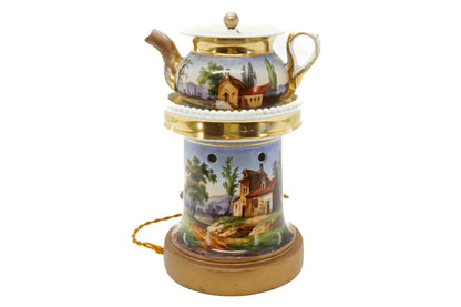 Old Paris porcelain tea and night light
