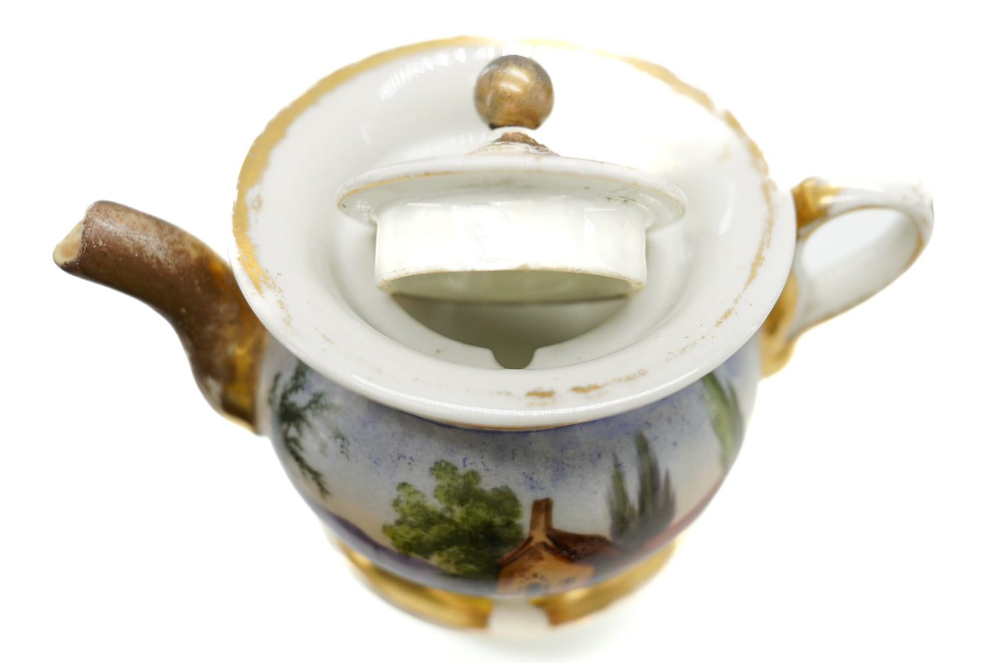 Old Paris porcelain tea and night light