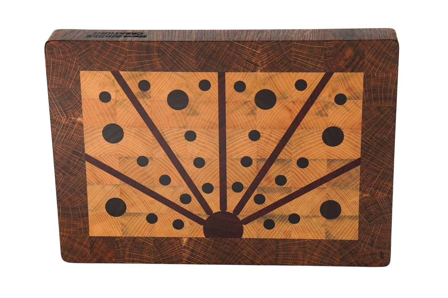 "Peacock" standing timber cutting board - Unique piece