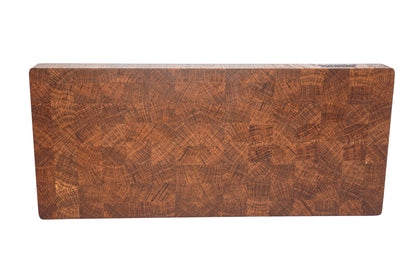 Brown oak standing timber cutting board - Unique piece