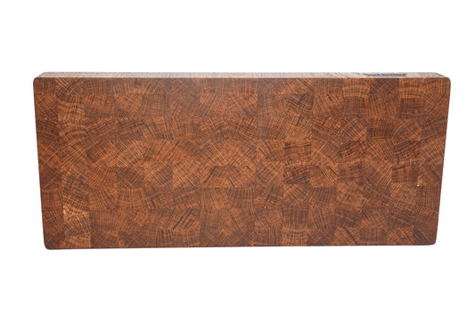 Brown oak standing timber cutting board - Unique piece