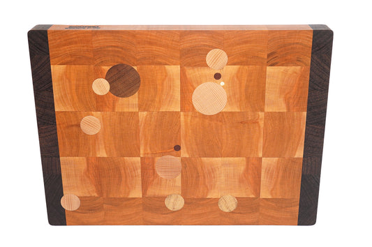 "12 Moons" standing timber cutting board - Unique piece