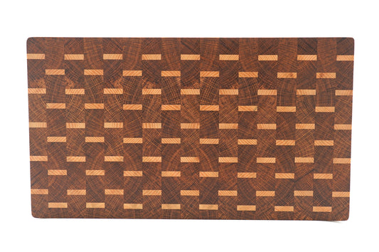 "Domino" standing timber cutting board - Unique piece