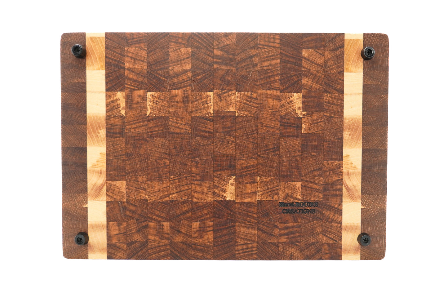 "New Moon" standing timber cutting board - Unique piece