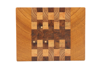 "Offset" standing timber cutting board - Unique piece