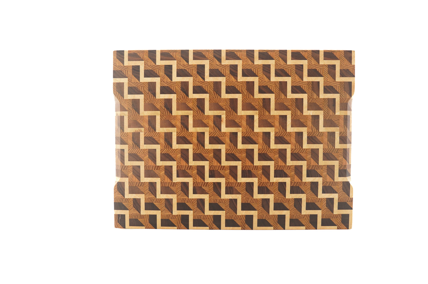 "3D"  standing timber cutting board - Unique piece