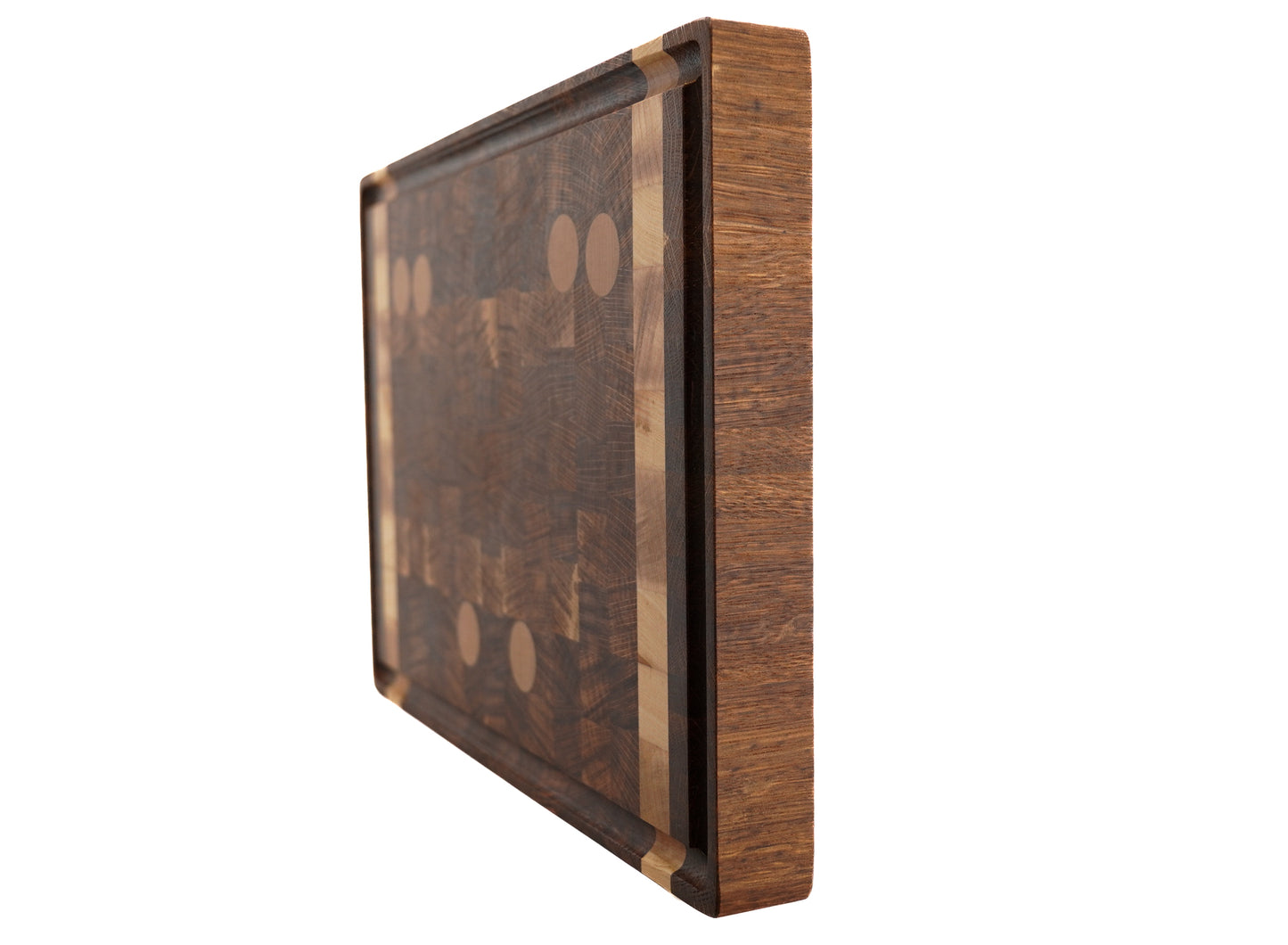 "New Moon" standing timber cutting board - Unique piece