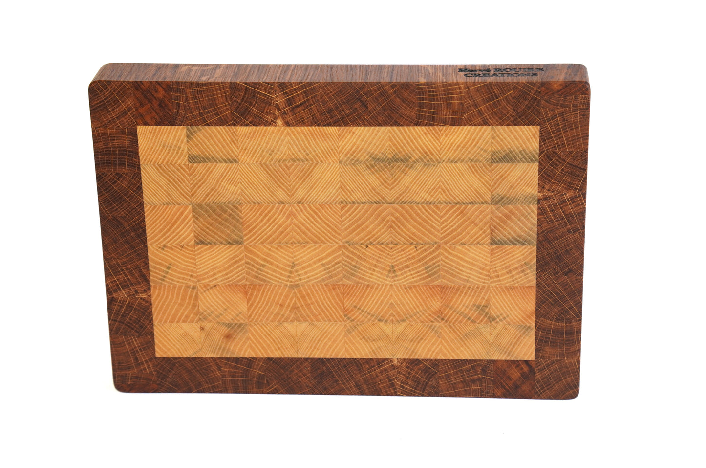 "Peacock" standing timber cutting board - Unique piece