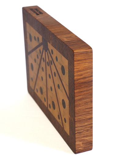 "Peacock" standing timber cutting board - Unique piece
