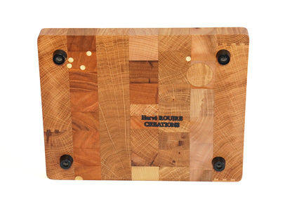 "Patchwork" standing timber cutting board - Unique piece