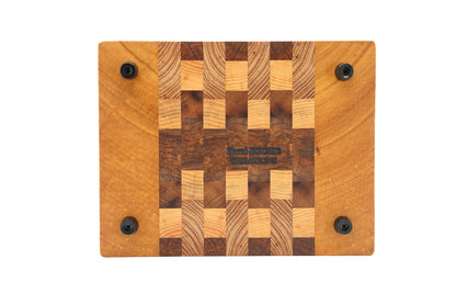 "Offset" standing timber cutting board - Unique piece