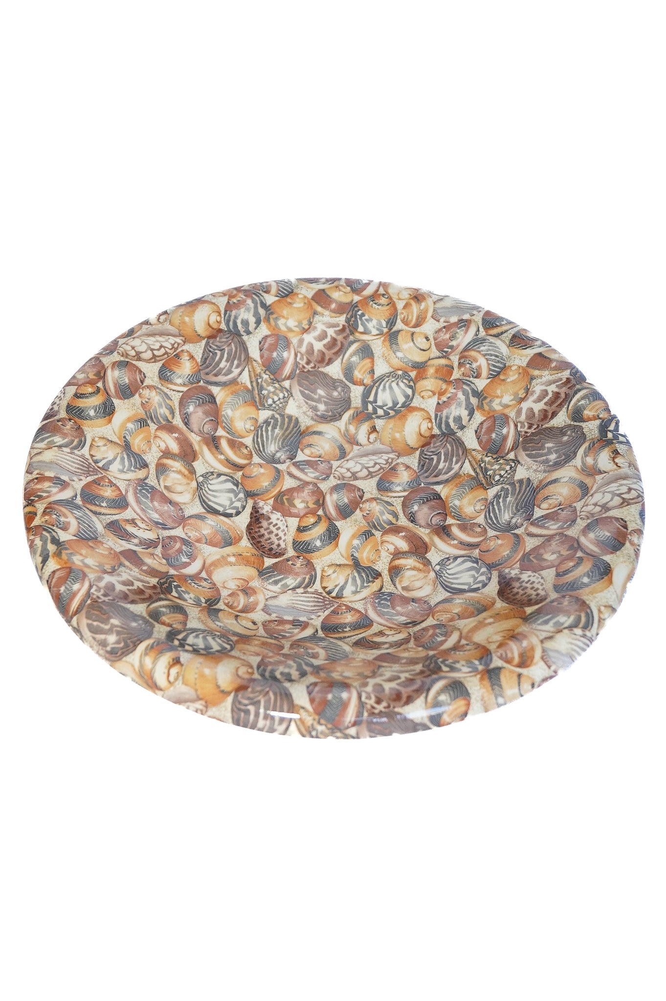 Decorative platter with a marine motif - signed Lancel
