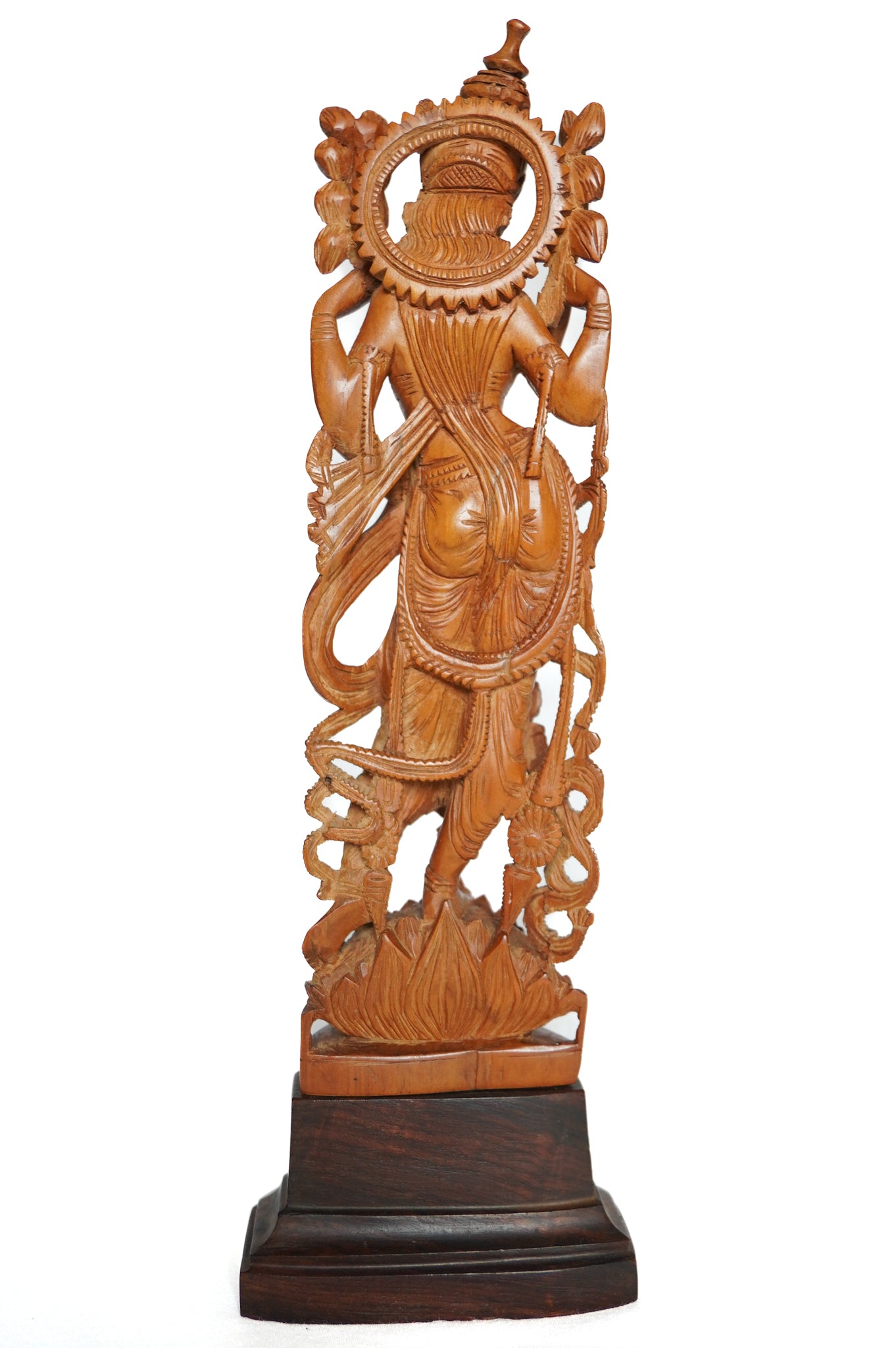 Statuette de la déesse Padma Lakshmi en bois de santal