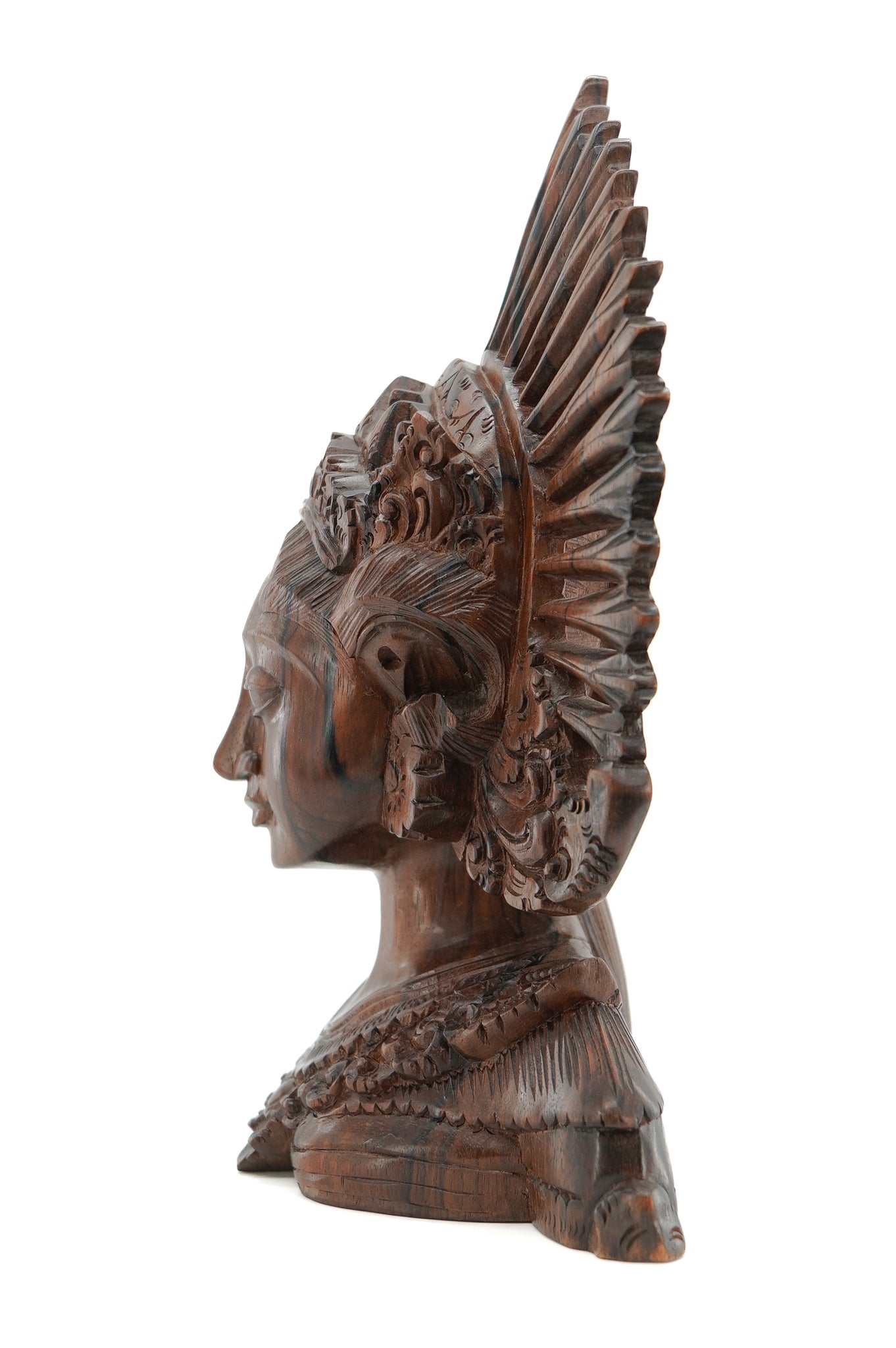 Ebony bust of a Balinese woman