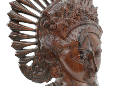 Ebony bust of a Balinese woman